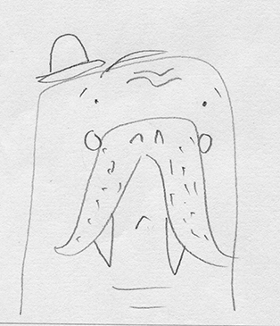 Gentleman Walrus Sketch Erika Schnatz