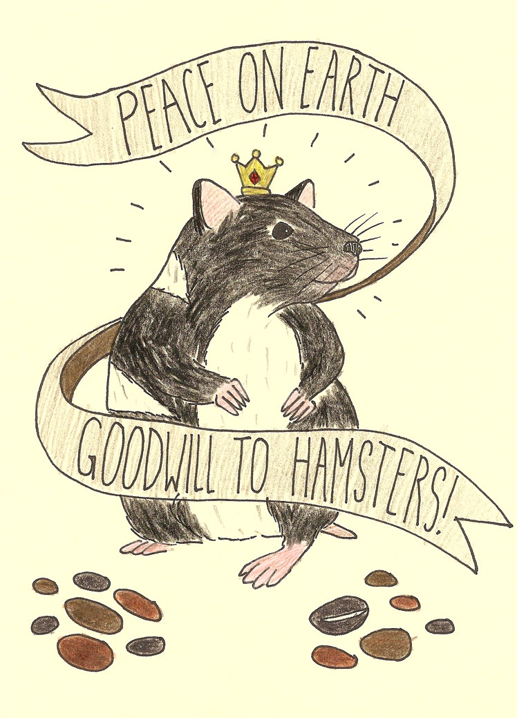 Peace and Hamsters Card Erika Schnatz