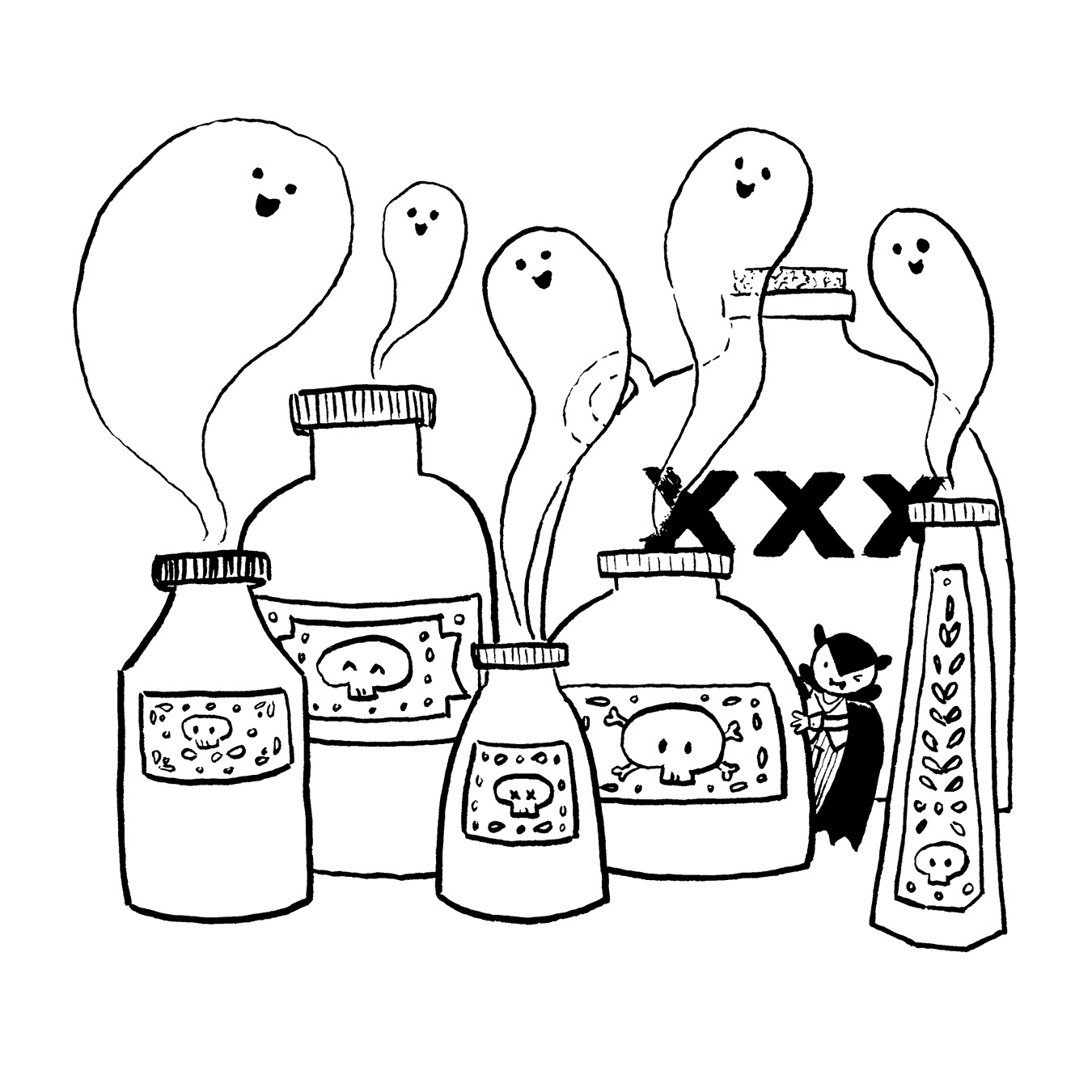 Erika Schnatz - Inktober 01: Ghosts (2018)