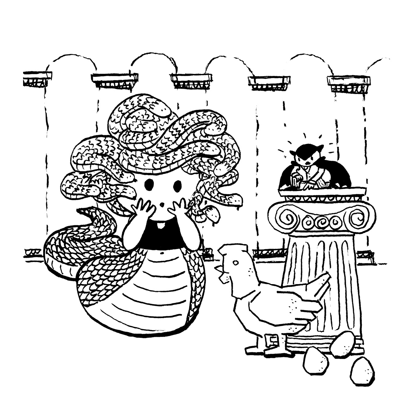 Erika Schnatz - Inktober 05: Gorgon (2018)